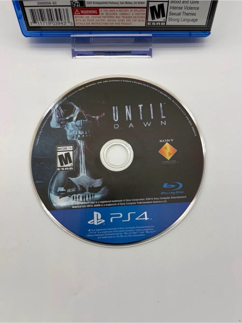 Sony PS4 Until Dawn - Black Artwork with Blue Case